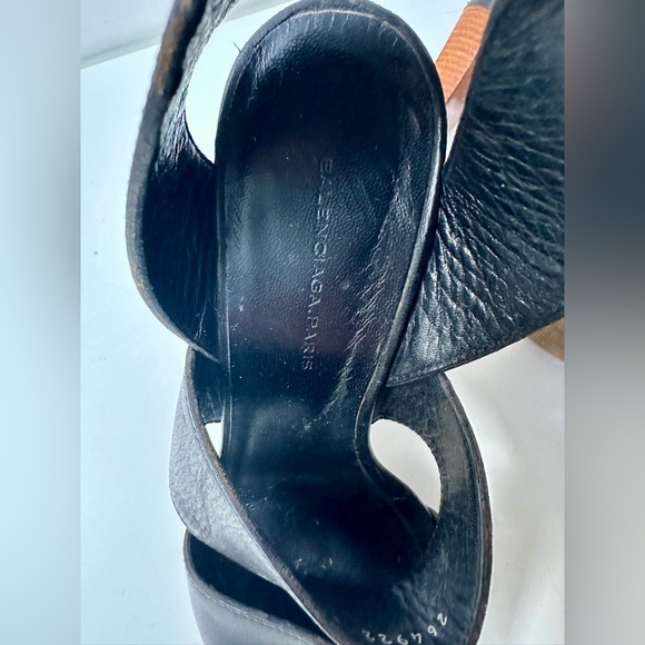 Balenciaga Strap Sandals Heels, Black, size 36.5, US 6.5 - Picture 7 of 8